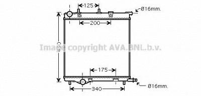 AVA QUALITY COOLING pe2293 -  Радиатор, охлаждение двигателя
